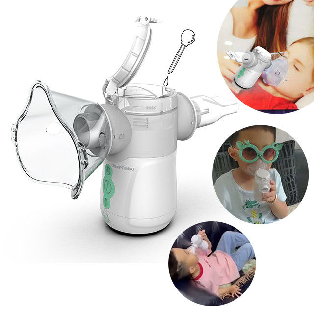 Nova bateria Médica Mudo Mini Mascarinha de Respiração Livre Tosse Nebulizer Copd Máquina Adultos Crianças Saúde Inalador Rede Nebulizar