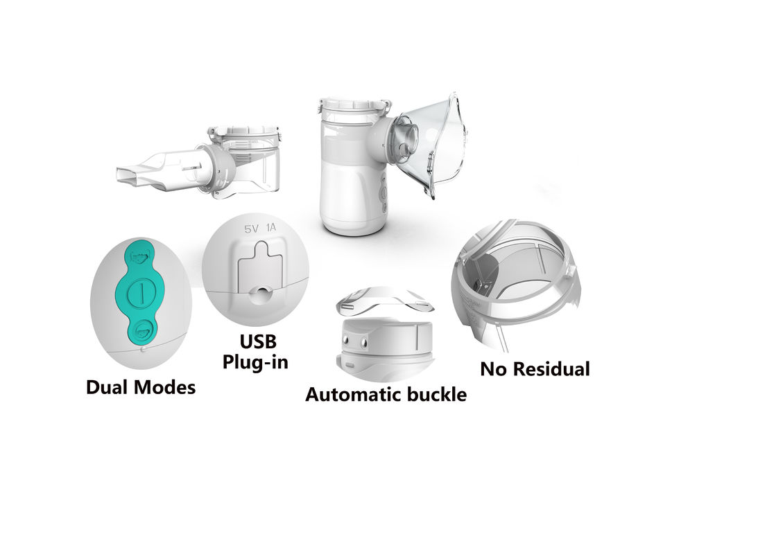 Agregado familiar portátil de Mesh Nebulizer Machine Medical 2.1-3.5μm do hospital para a asma