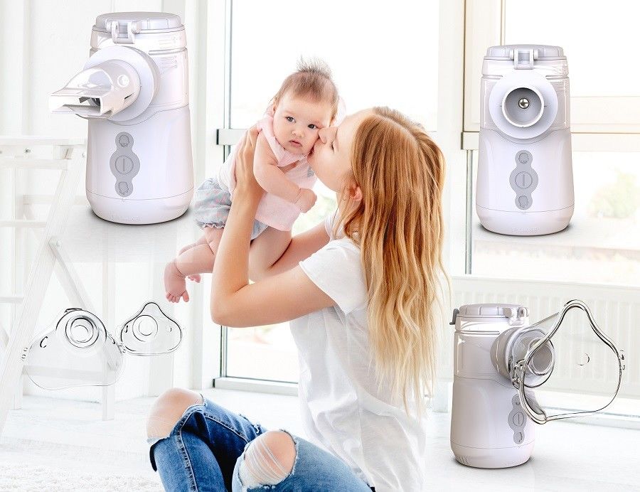 Nebulizer de malha de bateria USB tipo C Modos ajustáveis para pediatras e adultos