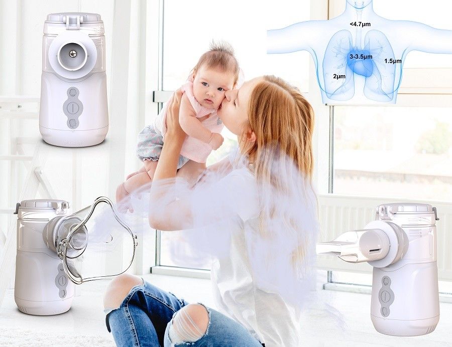 Máquina de nebulizador de malha com 2 modos para crianças e adultos superior ao compressor