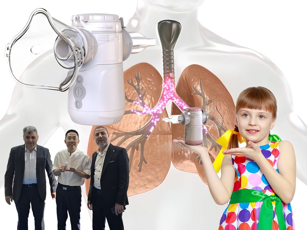 Vibrating Mesh Nebulizer Tamanho de partícula 1-5μm Médico e portátil Anti-quebrado Sem resíduos Sem bloqueio