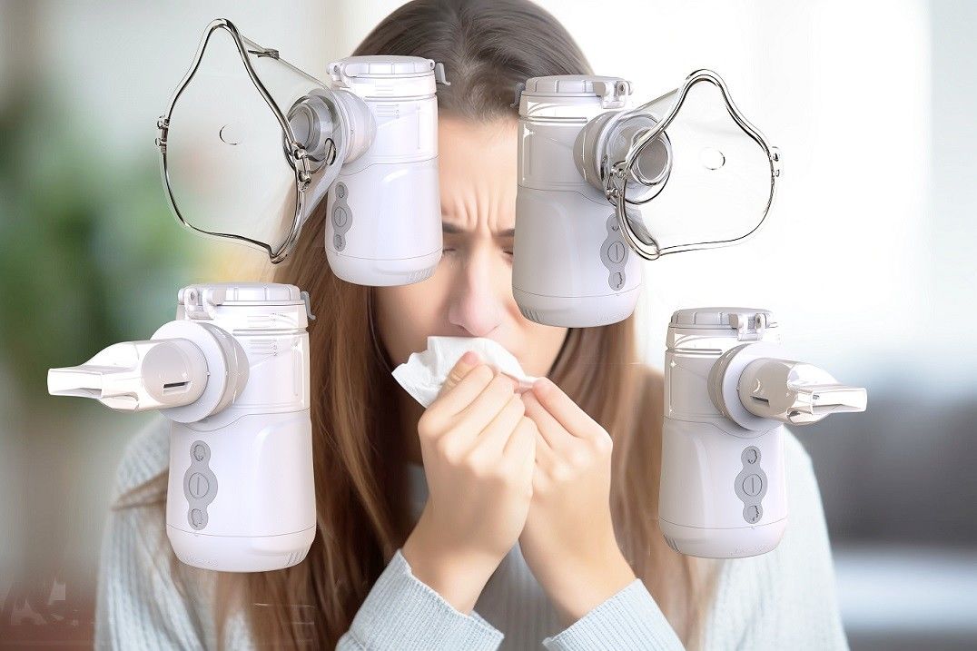 Vibrating Mesh Nebulizer Tamanho de partícula 1-5μm Médico e portátil Anti-quebrado Sem resíduos Sem bloqueio